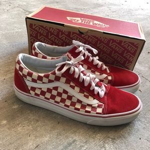 VANS Old School Red/White Checkerboard